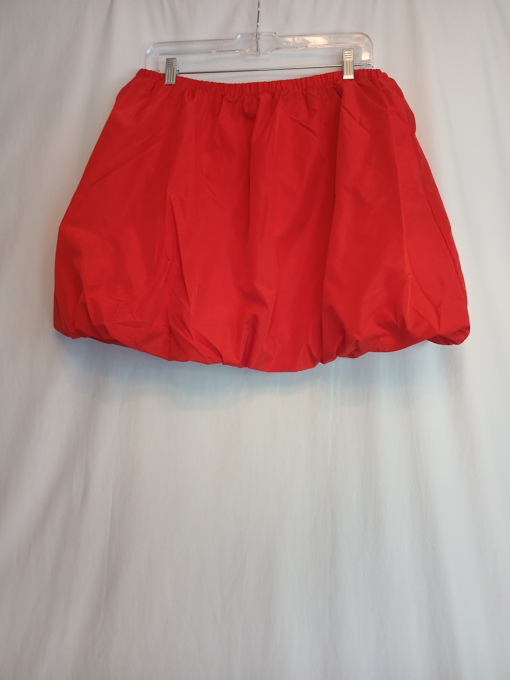 LOFT Bright Red Bubble Mini Skirt M NWOT